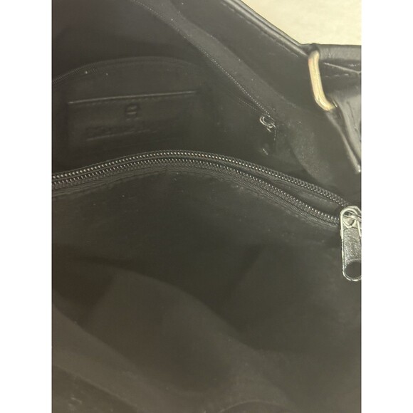 Vintage Etienne Aigner leather  Black Shoulder Bag Timeless Classy - Picture 5 of 11